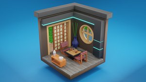 Isometric room 3D model