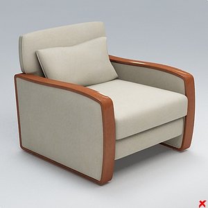 3d model of armchair chair