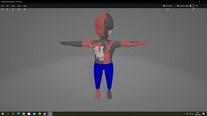 Zombie Enemy Blue 3D model