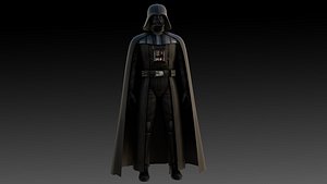 Darth Vader Armored Villain Rigged Game-Ready