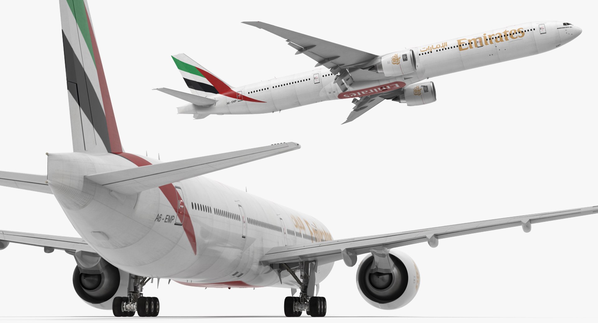 3d Model Boeing 777-9x Emirates Airlines