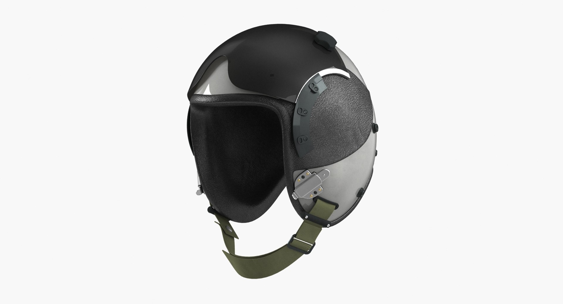 Military Pilot Helmet 2 3D model preview