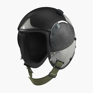 military pilot helmet 2 3d model