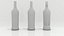 alcohol bottles water pack 3D model