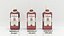 alcohol bottles water pack 3D model
