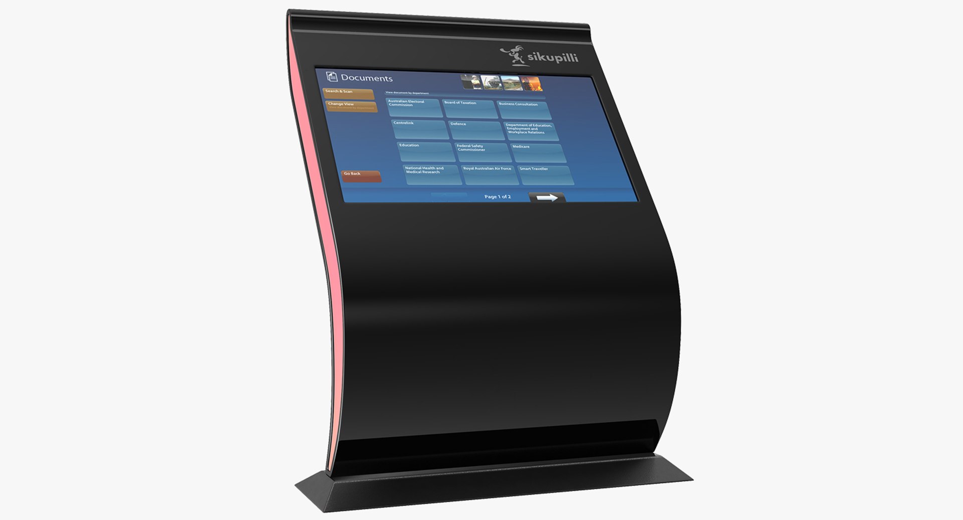 Promotional Interactive Information Kiosk 3D model preview