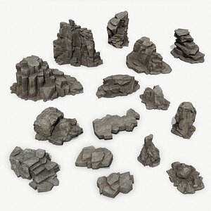 cliff rocks 3D model