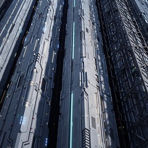 3D Sci-Fi Parts Kit Pack Vol 04 Column-PBR