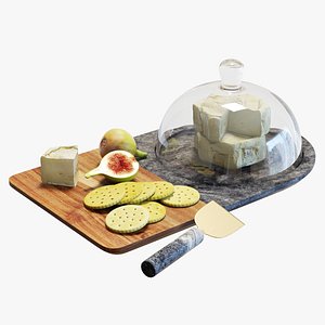 Food Set 11  Cheese Board with Figs model