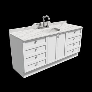 bathroom marble sink 3D