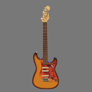 3D guitar fender stratocaster model