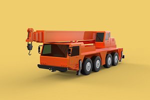 3D MINIATURE SCALE 1-130 ALL-TERRAIN TELESCOPIC MOBILE CRANE TRUCK