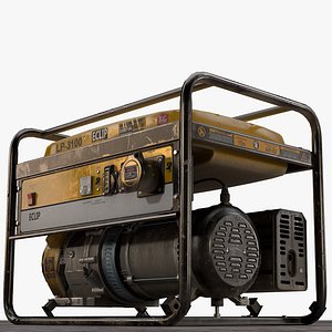 Gasoline Generator PBR LODs 3D model