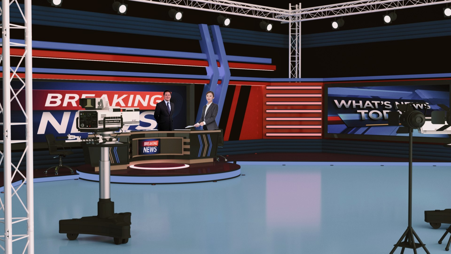 Tv Live Studio 3D - TurboSquid 2231933