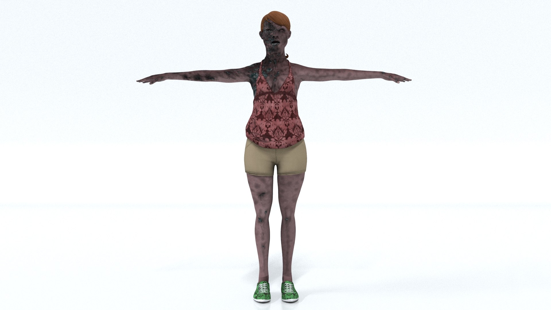 3D Model Laos Black Female Zombie - TurboSquid 2330422
