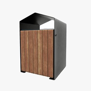 Modern Timber Street Bin Vol 03 - 4K Textures Game-Ready PBR