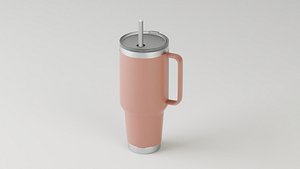 Yeti straw mug 3D model