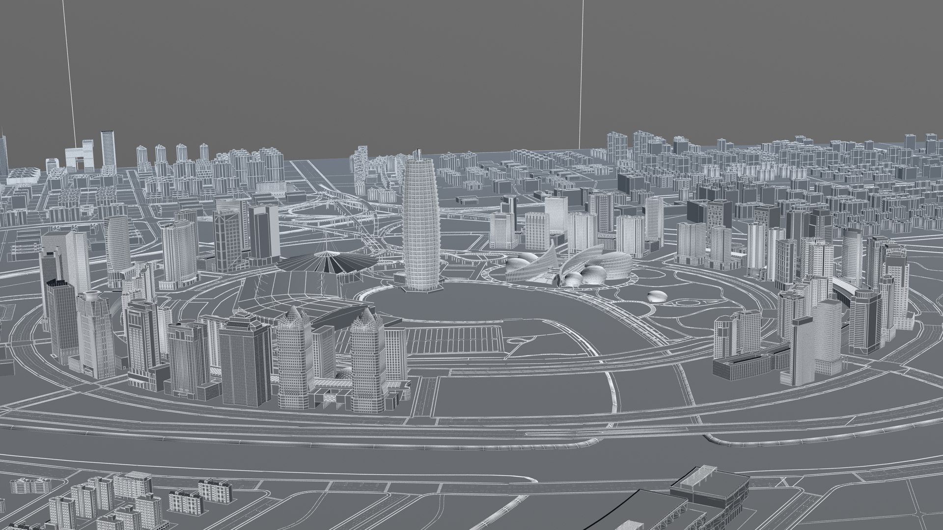 City Architecture Cityscape 3D Model - TurboSquid 1656992