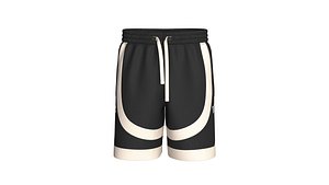3D Men Elastic Waist With Contrast Tape Shorts