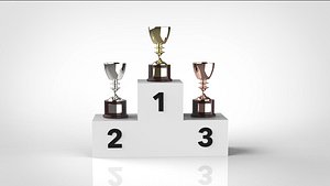 3D trophy podium