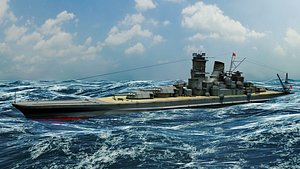 mushashi battleship 3d ma