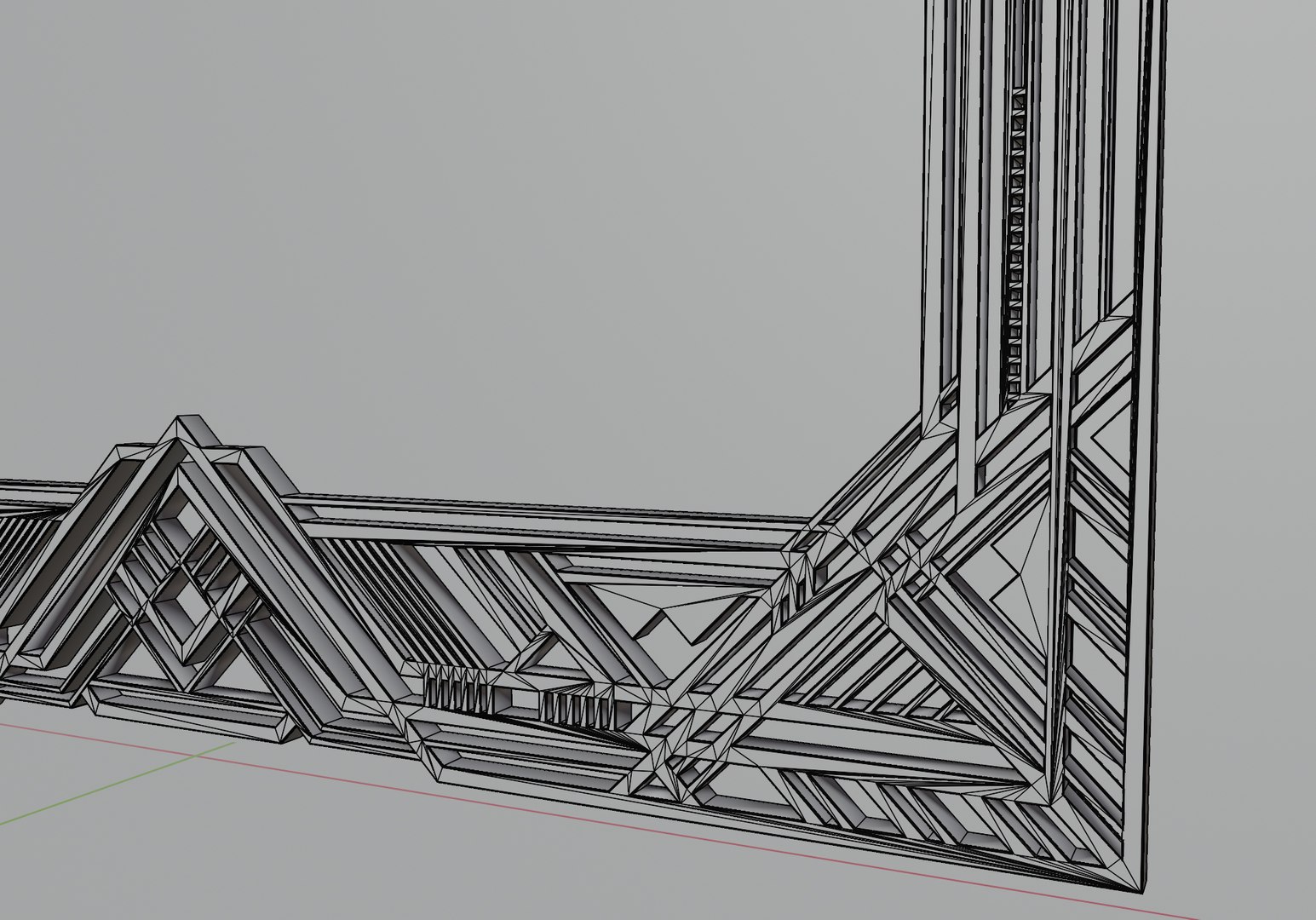 3D Rectangular Art Deco Style Framework Model - TurboSquid 2174051