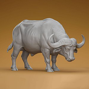 Majestic African buffalo Statue 3D Print 3D model