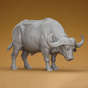 Majestic African buffalo Statue 3D Print