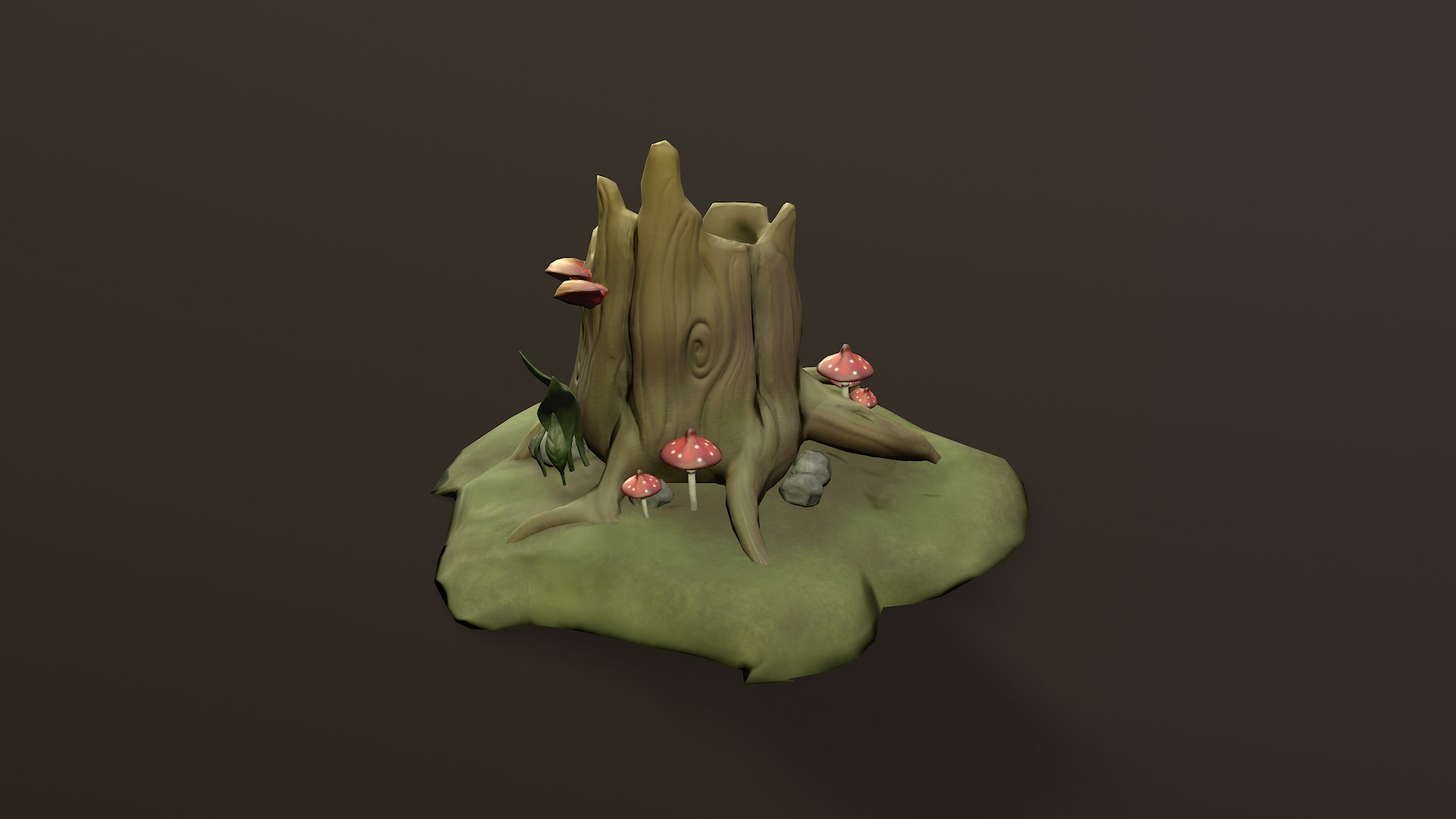 Stump In Forest 3D Model - TurboSquid 2194558