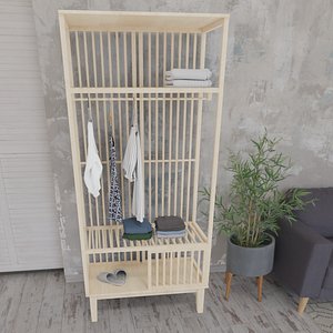 3D Clothes Hanger SKLUM Bambu Albin