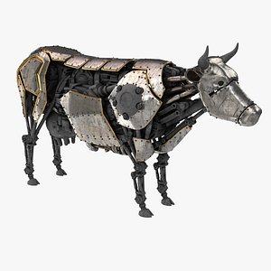 cow steampunk robot model
