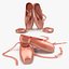 3d ballet shoes set