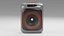 Gray Orange Speaker with Front Grille