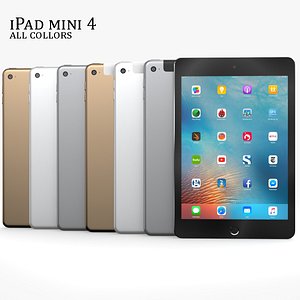 3d model of ipad mini 4 wi-fi