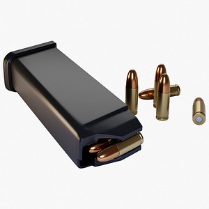 9mm cartridge magazine 3D model