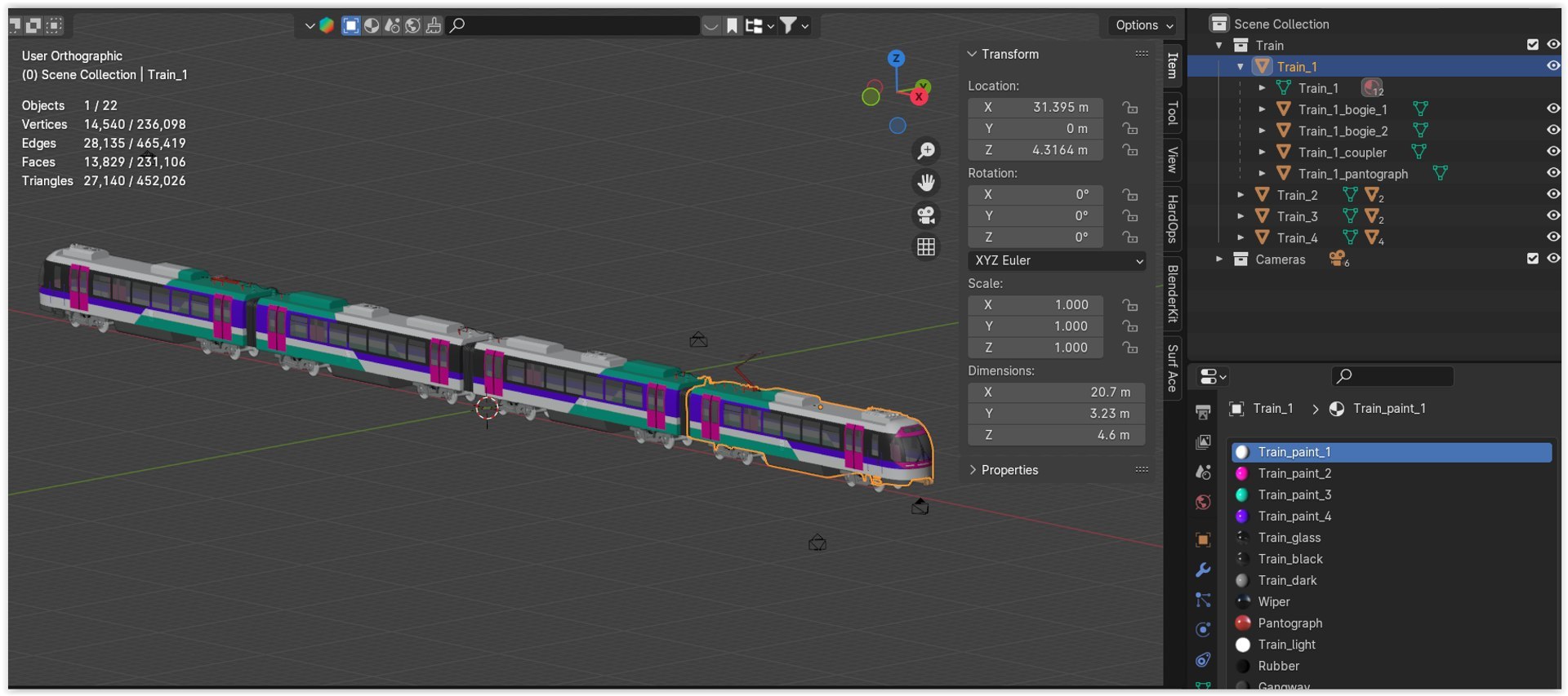 Standard And Monorail Train II 3D Model - TurboSquid 2380231