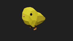 3D model Lowpoly Chick