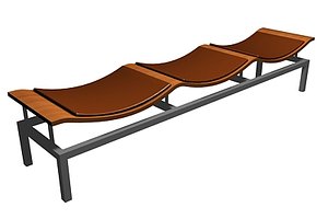 3d model cool waiting chair