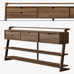 Modern Console Table TV Stand and Drawers 3D