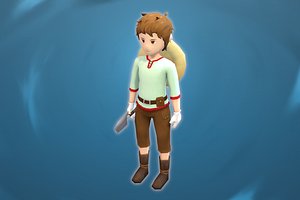 Stylized NPC - Gardener 3D model