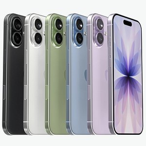 3D Apple iPhone 17 All Colors model