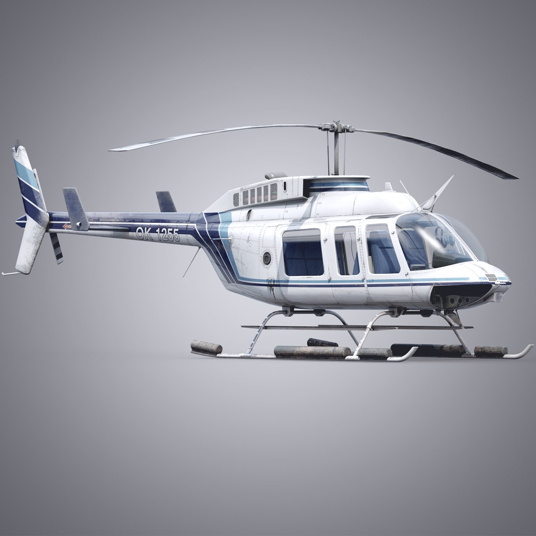 3d Model Helicopter Bell 206l
