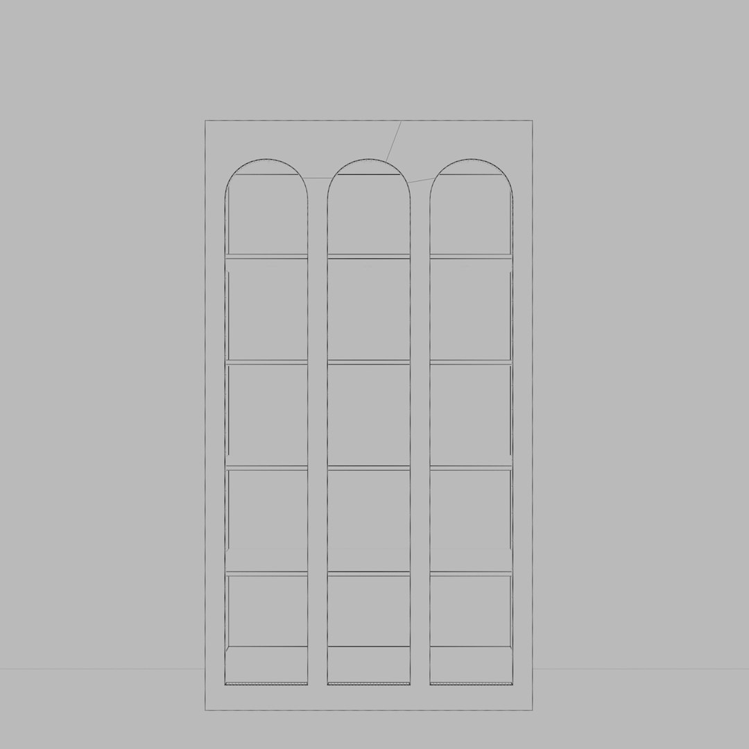 Arched Display Cabinet - Bookshelf 3D model https://p.turbosquid.com/ts-thumb/2p/iEFcqV/9T/wire/jpg/1762518885/1920x1080/fit_q87/6c87028b98a6f5fe5a163d946e16241c7016e899/wire.jpg