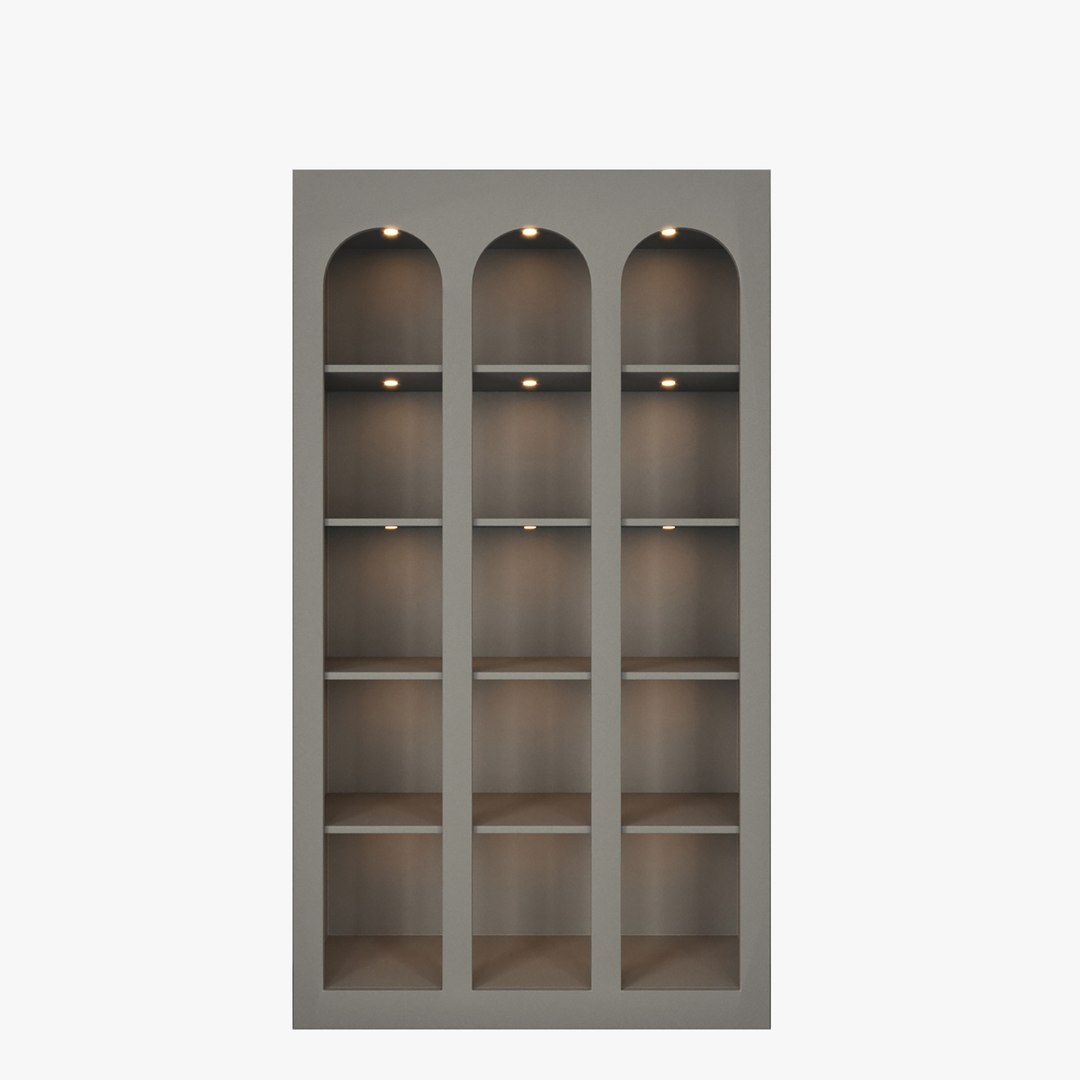 Arched Display Cabinet - Bookshelf 3D model https://p.turbosquid.com/ts-thumb/2p/iEFcqV/mt/prev1/jpg/1762518885/1920x1080/fit_q87/8394c9c4911ba2bd0892fb9e0205b9721a4e1aa4/prev1.jpg