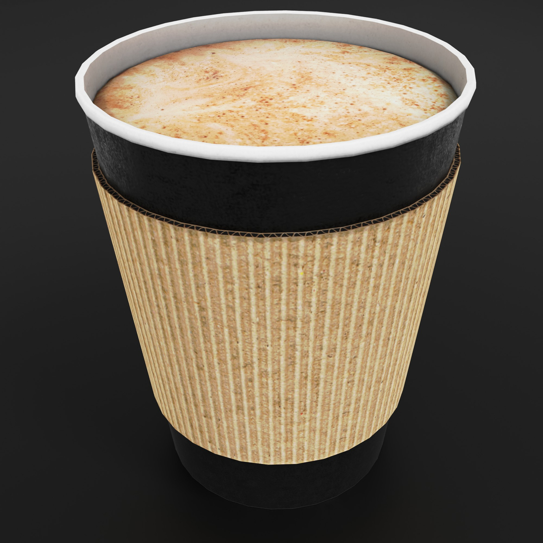 Coffee Paper Cup With Lid and Stopper 3D model - TurboSquid 2135372