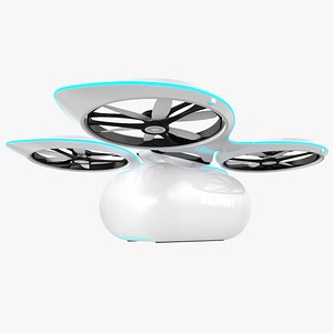 3D Delivery Dron Quadrocopter Rig