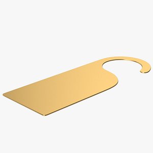 3D Gold Hotel Room Door Tag