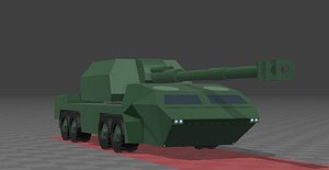 3d self propelled artillery model