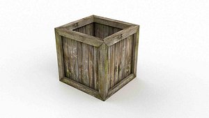 3D Old Wooden Storage Crate