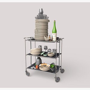 3D model Dirty Kitchen Serving Cart